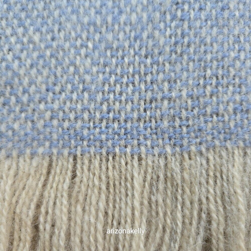 Handwoven Wool Scarf Atelje Carding Tweed Gradient Ombre Sweden Scandinavia - Picture 8 of 14